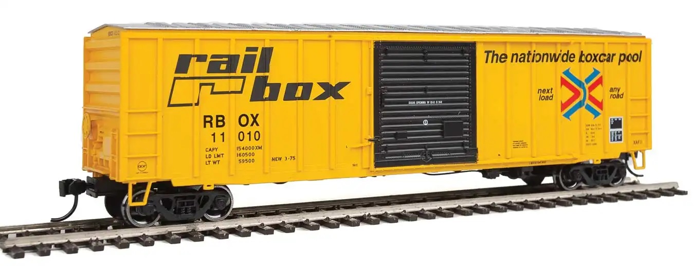 II. jakost - Walthers Mainline HO 50' ACF Exterior Post Boxcar - Railbox #11010