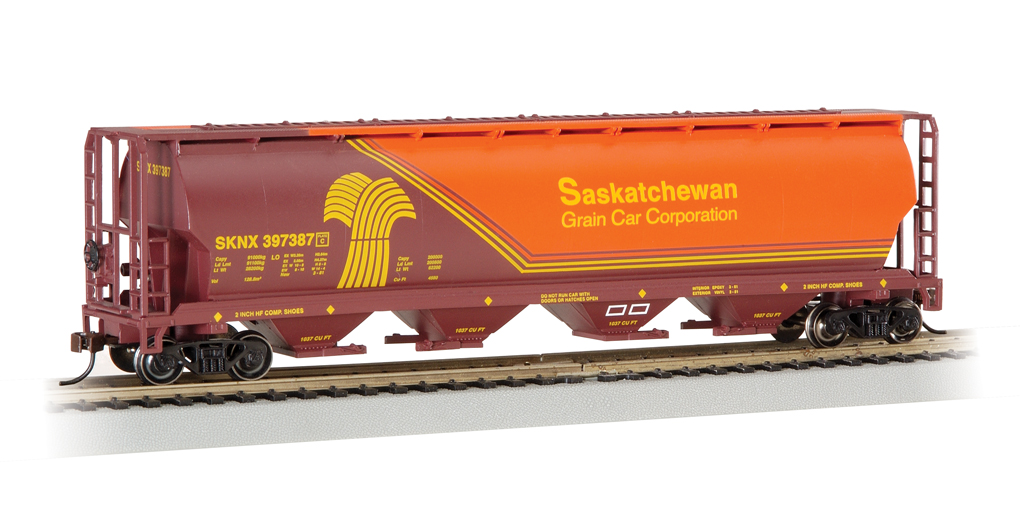 Bachmann HO 4 Bay Cylindrical Grain Hopper - Saskatchewan