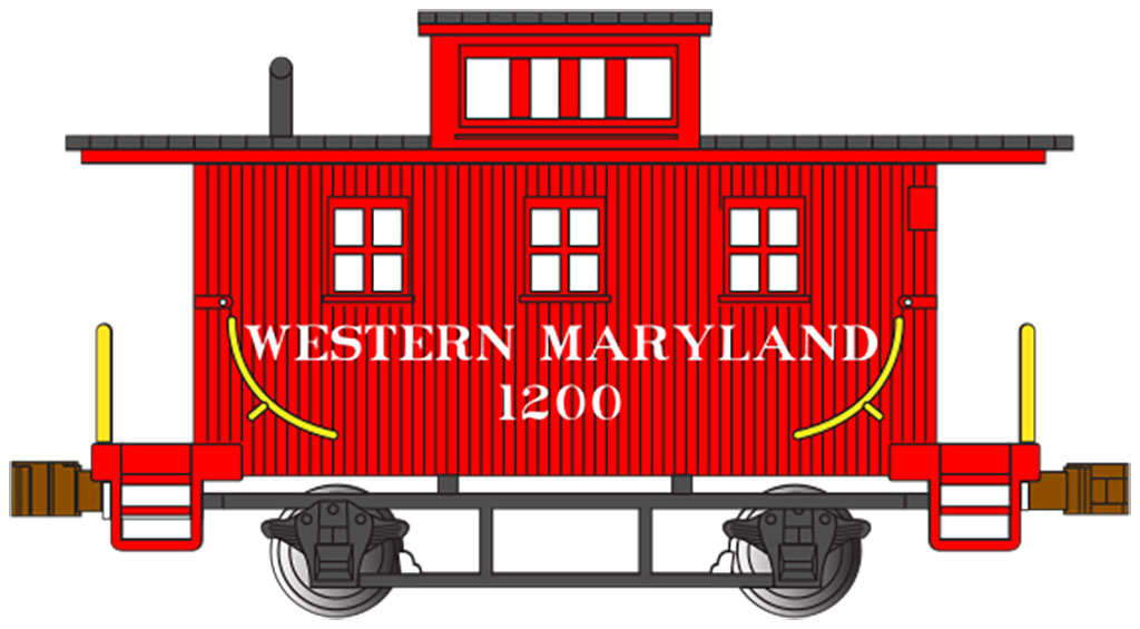 Bachmann N Old-Time Caboose - Western Maryland® #1200