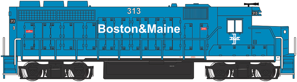 Bachmann N EMD GP40 - Boston & Maine #313