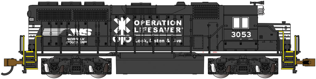 Bachmann N EMD GP40 - Norfolk Southern Operation Lifesaver #3053