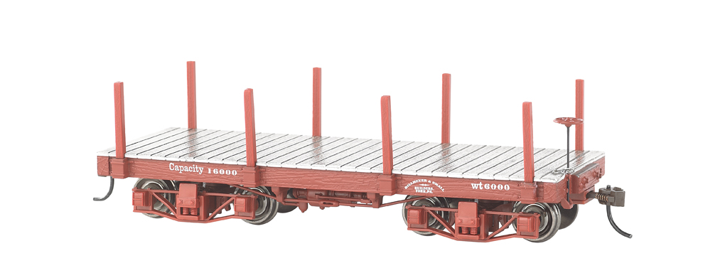 Bachmann On30 18 FT Flat Car - Oxide Red, Data Only