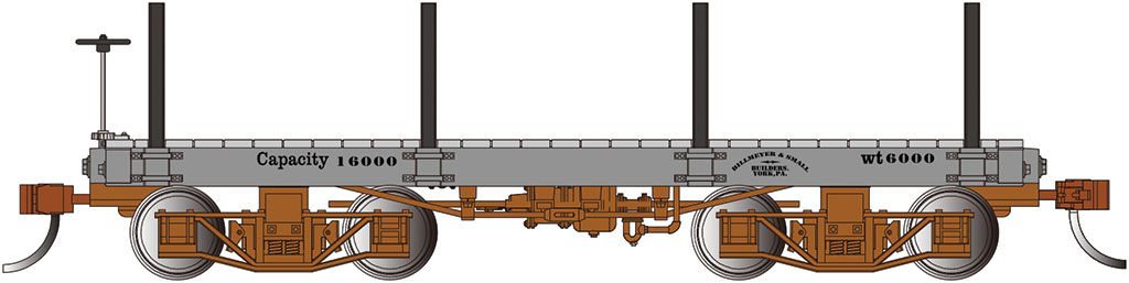 Bachmann On30 18 FT Flat Car - Gray, Data Only