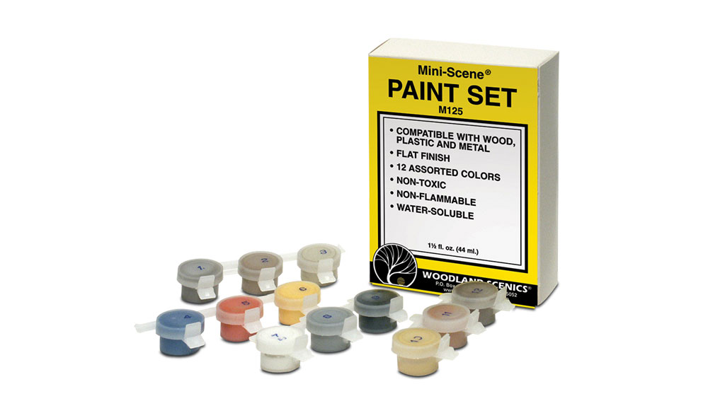Woodland Scenics Mini-Scene® Paint Set - sada 12 barev