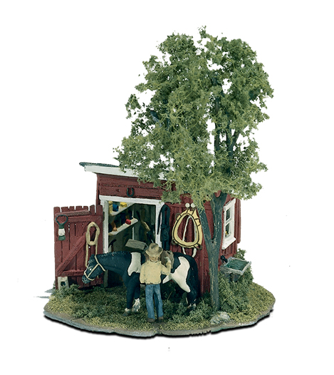 Woodland Scenics Mini-Scene® - Dřevěná kůlna - HO Scale Kit