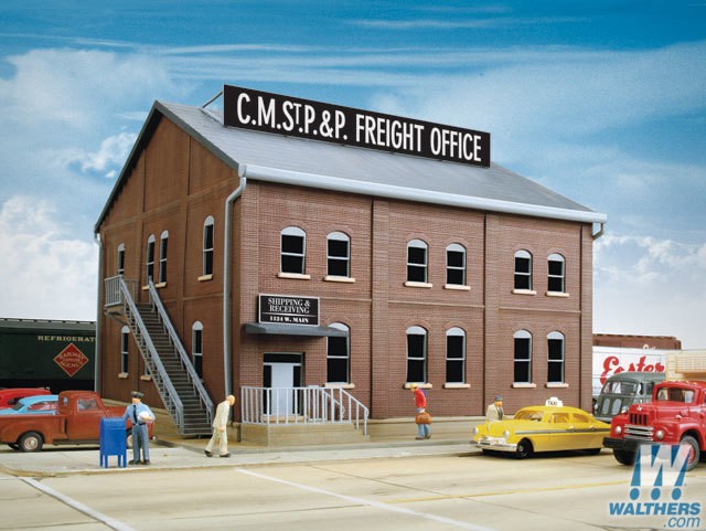 Walthers #933-2953 Brick Freight Office - HO Scale Kit