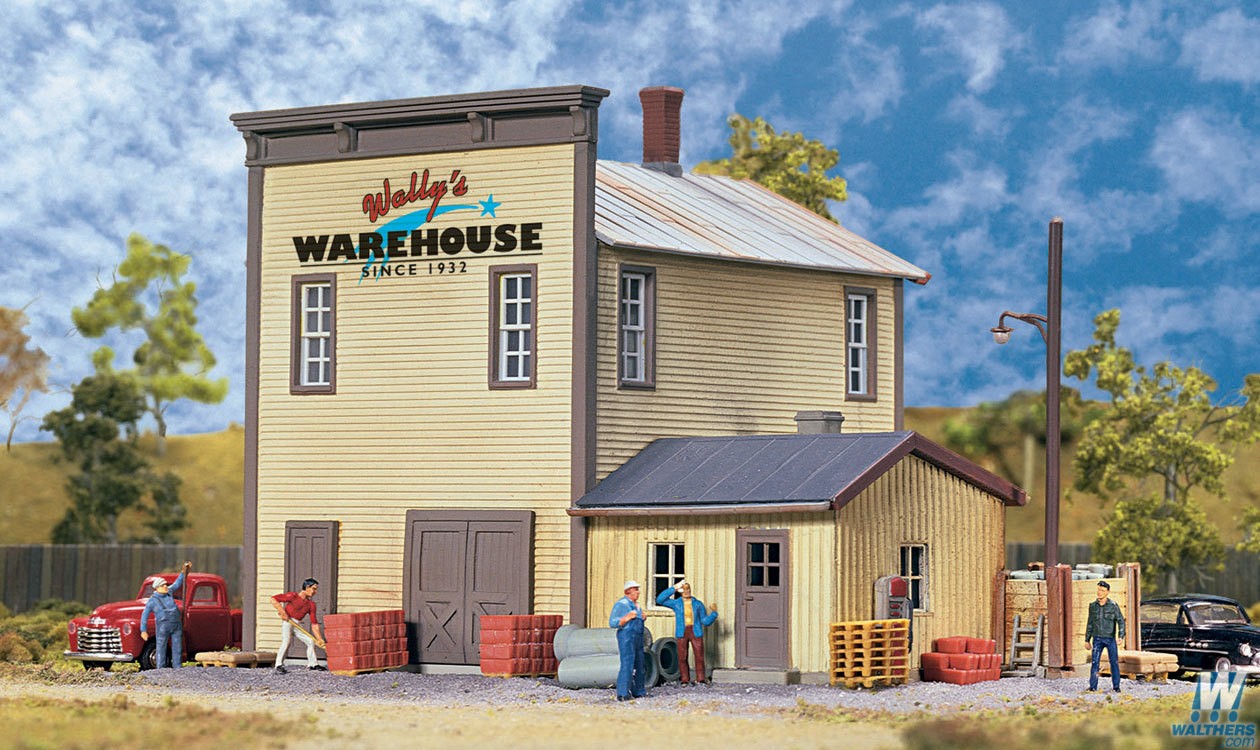Walthers #933-3654 Wally's Warehouse - HO Scale Kit
