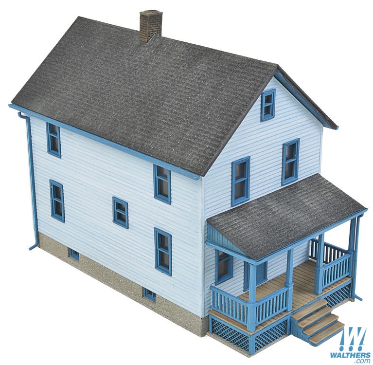 Walthers #933-3786 Two-Story Frame House - HO Scale Kit