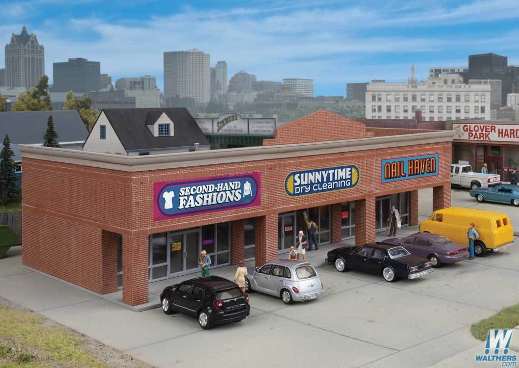 Walthers #933-4115 Modern Shopping Center - HO Scale Kit