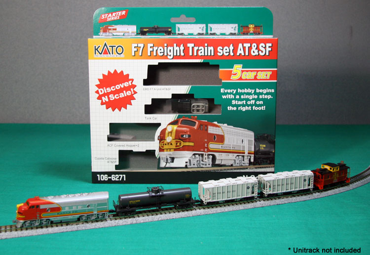 KATO N - EMD F7 AT&SF Freight Train Set - set nákladního vlaku
