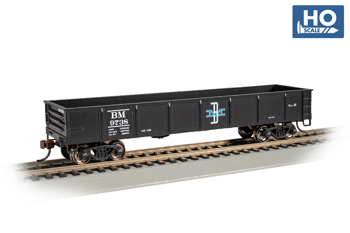 Bachmann HO 40 FT Gondola - Boston & Maine #9738