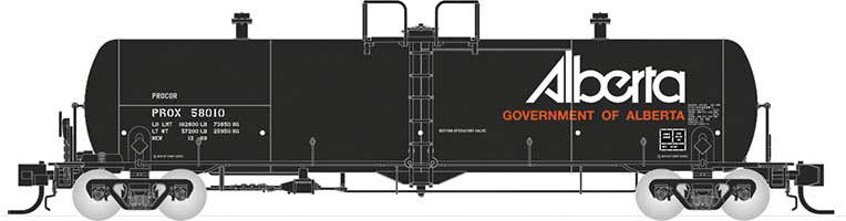 RAPIDO N GP20 20,000-Gallon Tank Car - Government of Alberta PROX #2