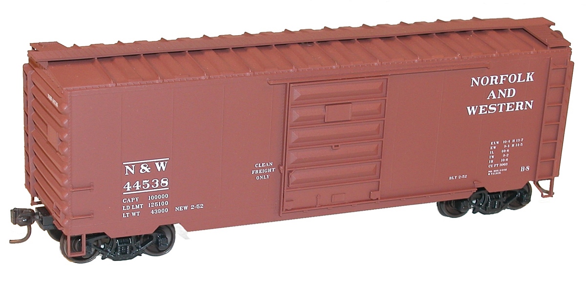 ACCURAIL HO 40' PS-1 Steel Boxcar - Norfolk & Western #44538 - Kit