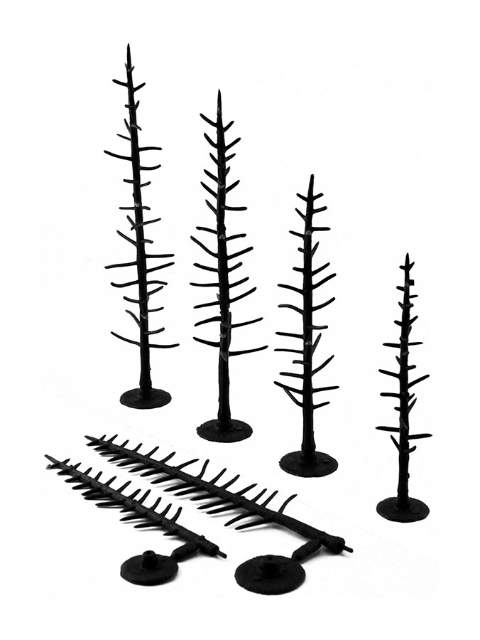 Woodland Scenics - Kmeny jehličnatých stromů (10.1 cm - 15.2 cm)