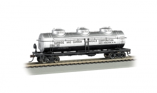 Bachmann HO 40 FT Three-Dome Tank Car - Carbide and Carbon Chemicals
