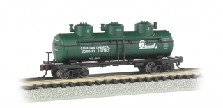Bachmann N Three-Dome Tank Car - Chemcell