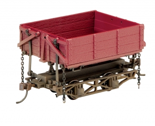 Bachmann On30 Wood Side-Dump Car - Red Oxide