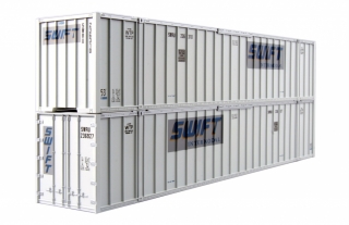KATO HO kontejnery pro Gunderson MAXI-IV - Swift 53' Containers #236310, #236927