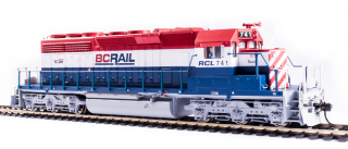 Broadway Limited EMD SD40-2 - BC Rail 736, Red, White & Blue - DCC + Sound