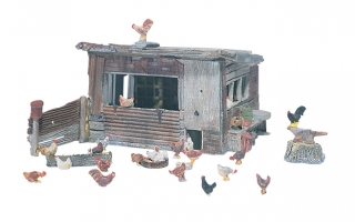 Woodland Scenics Chicken Coop - HO Scale Kit