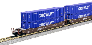 KATO N Gunderson MAXI-IV - "BNSF Swoosh Logo" Well Car Set 3ks