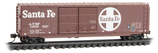 Micro Trains Line N 50' Double-Door Boxcar w/Wood Load - Santa Fe #13595