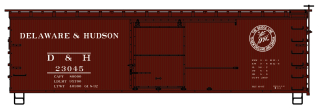 ACCURAIL HO 36' Double-Sheathed Wood Boxcar - Delaware & Hudson #23045 - Kit